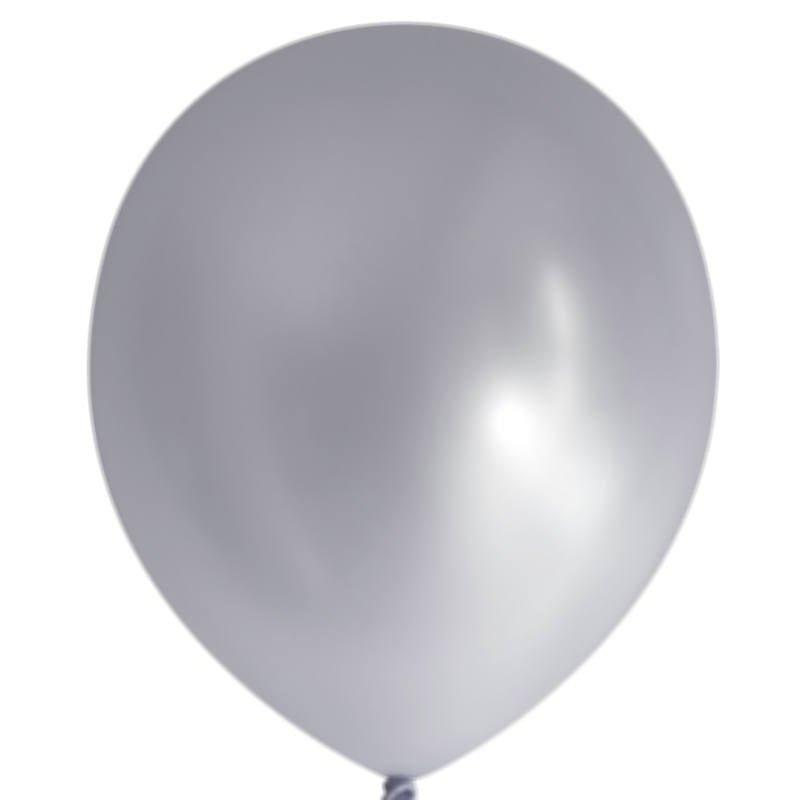 12吋粉銀空飄球串 - MR.Balloon 氣球先生官網
