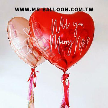 36吋心形嫁給我吧空飄 求婚告白，心形氣球